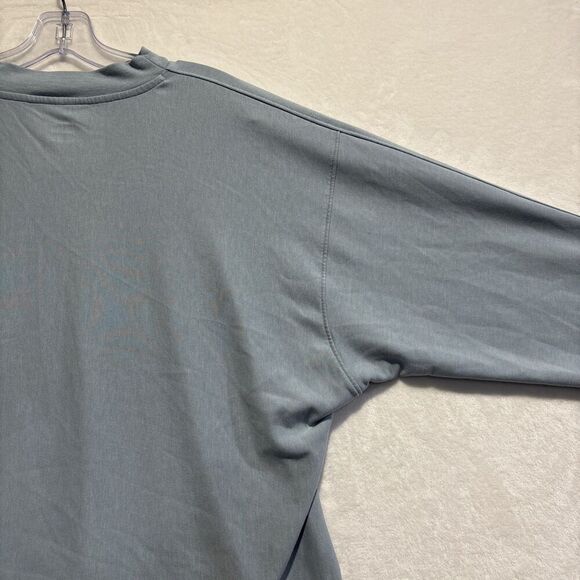 Under Armour Sweatshirt Women's Medium Blue Rival Terry Oversized Crew Pullover - Picture 10 of 14